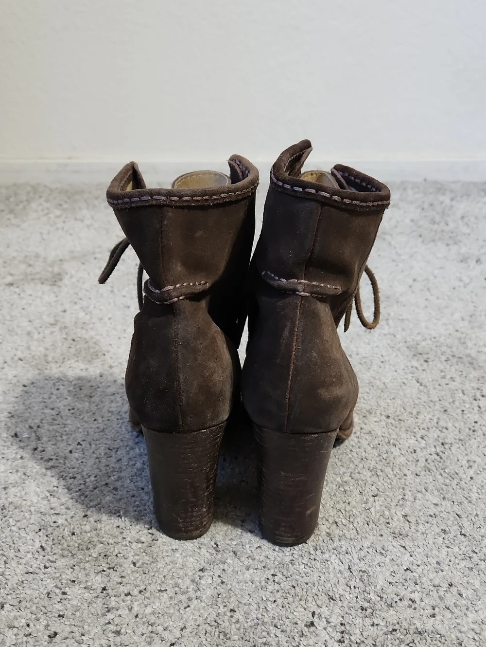 Frye Parker Moc Ankle Brown Oil Suede Boot Size 8M